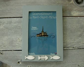 Humorous frame on the Mont Saint Michel