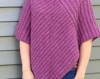 Dusty-Mauve Women's Poncho