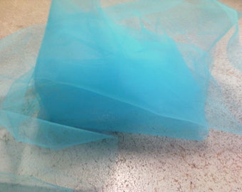 turquoise blue tulle width 300 cm