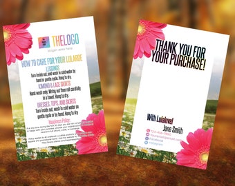 4x6 Thank You Cards for Home Fashion Retailer and Consultant. Home Office approved fonts and color