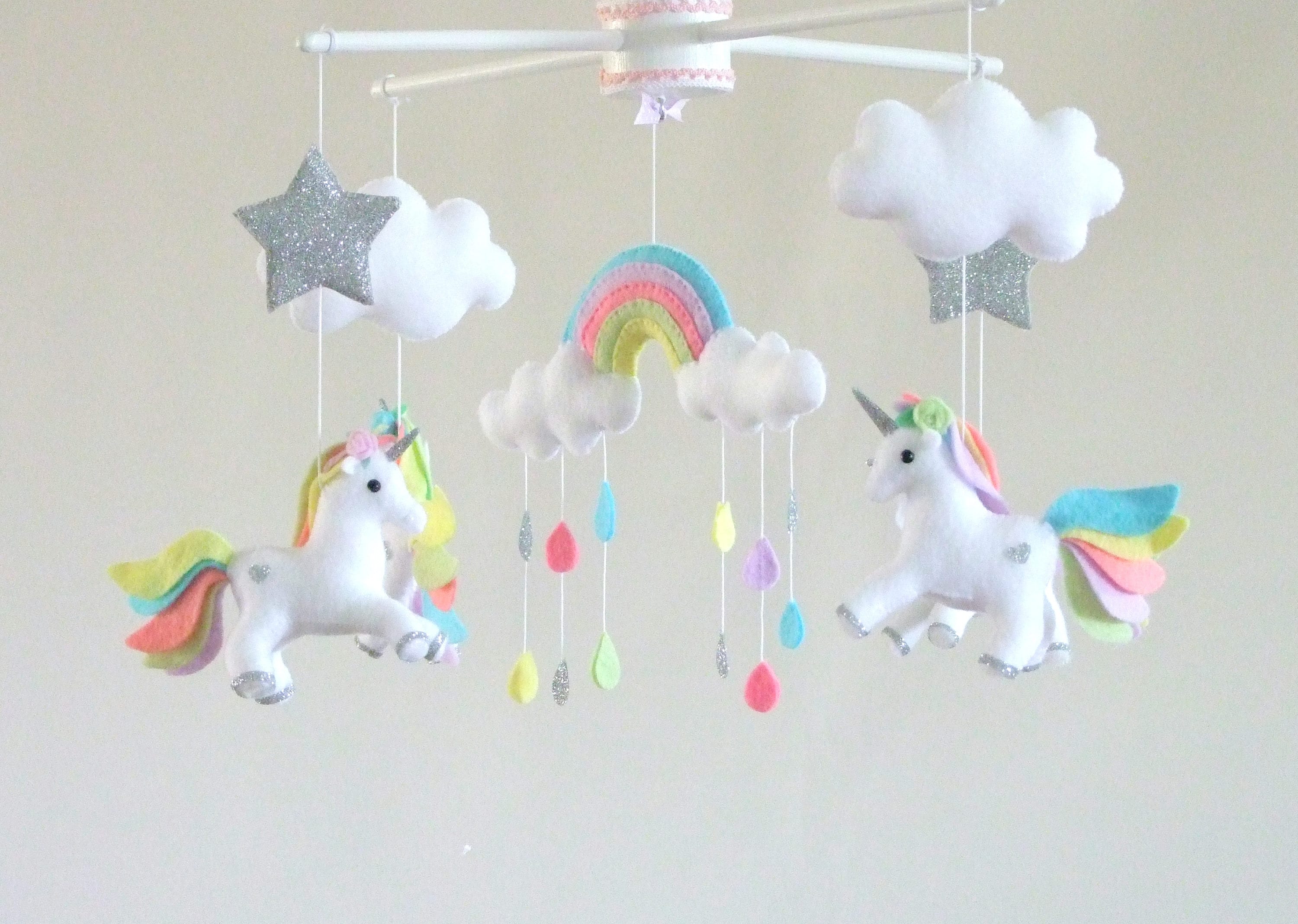 Baby mobile Unicorn baby mobile Baby crib mobile Girl crib