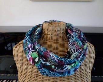 snood multicolor viscose fabric