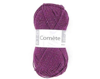 Wool white horse Comet, 50g skein, in violet plum 252