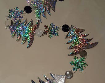1 meter of trees and snowflakes Garland trim