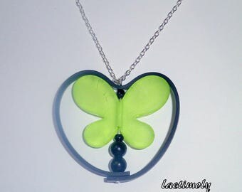 fancy flight of the Green Butterfly Necklace