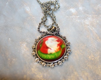 Santa Claus cabochon neck chain
