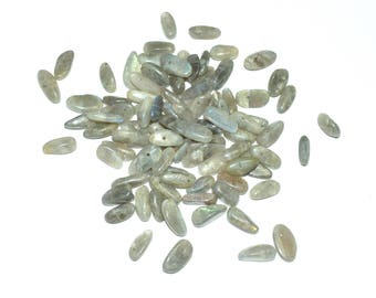 Semi precious beads - LABRATORITE - 10 (13 / 18mm)-grey and multicolor