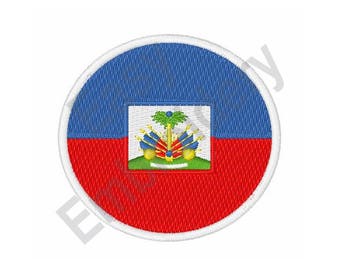 Haiti Flag - Machine Embroidery Design