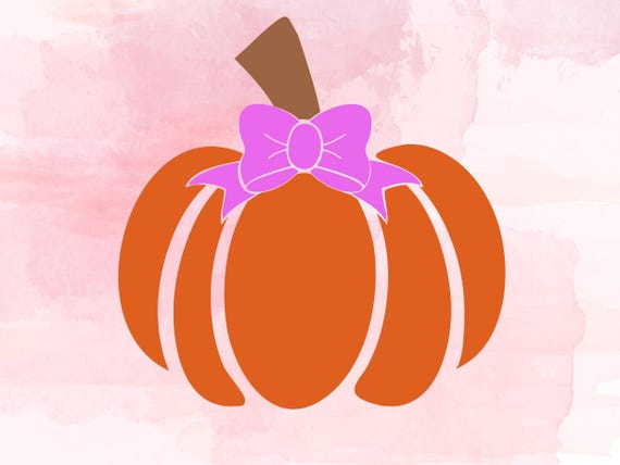 Download Pumpkin Cut File Halloween cut file cute Pumpkin SVG bow