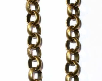 1 m chain bronze chunky knit smooth 7mm ACCH176 Belcher