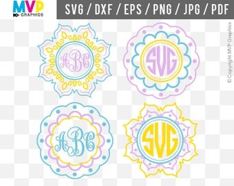 Mandala Monogram SVG, Mandala SVG, Mandala Cut Files, Mandala Vector Files, Mandala Designs, Mandala Clipart, Boho SVG, mvp-34