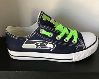 Seattle Seahawks Women's Canvas Tennis Shoes Please Read Description Before ordering