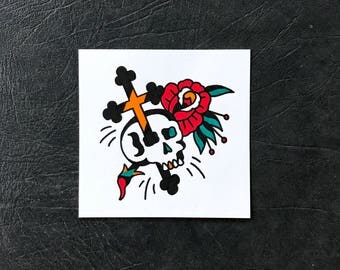 Skull/Rose/Cross Original Artwork