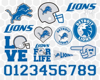 Detroit Lions SVG, Detroit Lions Files, Instant Download Football Files, Cricut, Cameo, Vinyl Machine, DXF EPS png jpg pdf - 030