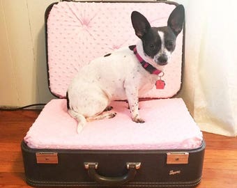 Suitcase pet bed | Etsy