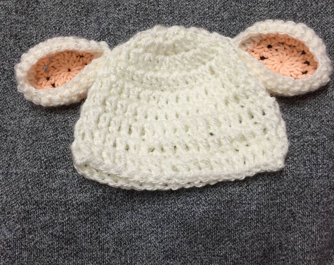 Lamb baby hat