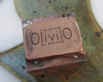 Olivilo Soap Bar Vintage Letterpress Printing Block