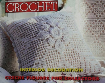 Crochet Patterns Magic Crochet 100 February 1996 Nativity Irish Crochet Pillows Vintage Paper Original, NOT a PDF