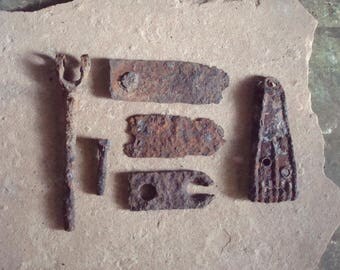 Rusty Old Textured Metal Vintage Found Objects for Assemblage, Altered Art or Sculpture - Industrial Salvage