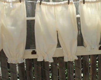 Ready now! Toddler 4T Long Natural Basic Bloomers Cotton No Lace