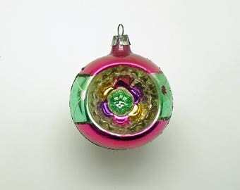 Vintage Christmas Ornament Glass Ornament Indent