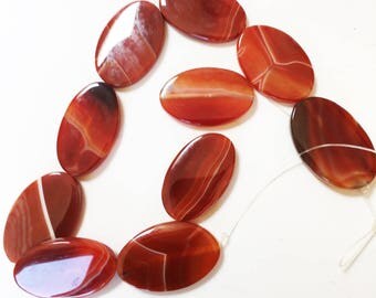 Strand of Botswana Agate Oval Beads