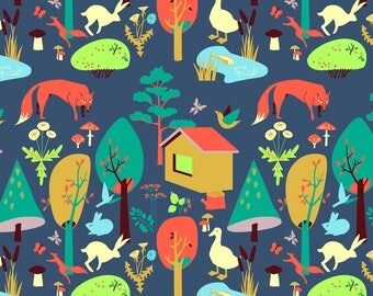 Forest Dwellers Fabric - The Life Of Forest Dwellers. By Veraholera - Woodland Nursery Decor Cotton Fabric By The Yard With Spoonflower