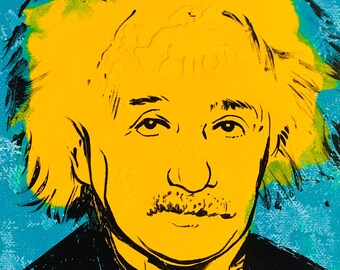 Albert Einstein pop art painting