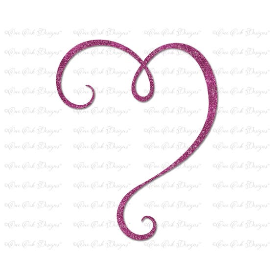 Download Swirly Heart Flourish SVG File Vector svg / pdf / dxf / jpg