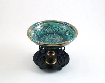 ESSENTIAL OIL Lotus DIFFUSER Handmade Ceramic Pottery