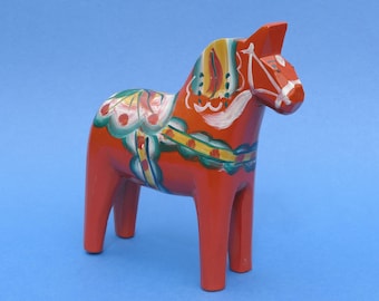 DALA Horse - NILS OLSSON des - Hand Painted Treen Folk Art