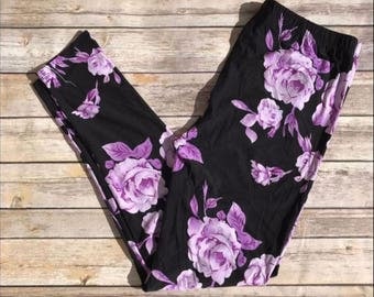 Bohemian Purple Pattern Print Women Leggings