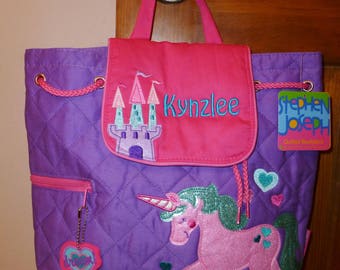 Personalized Stephen Joseph UNICORN Preschool Backpack Kids Embroidered School Bag Childs Monogrammed Tote with Easy Ordering