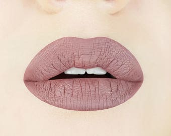 Desert Taupe Liquid Lipstick. Grey. Beige. Greige. Matte Lipstick. Nude. Vegan. Cruelty-free. Makeup. Cosmetics. Gluten-free. Gift for Her.