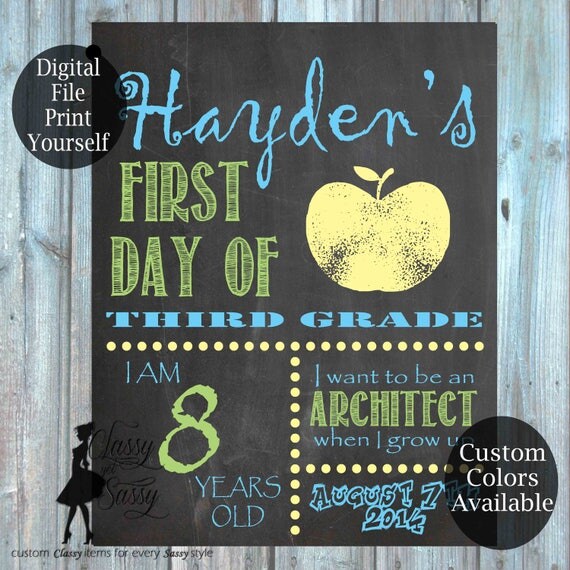 First Day Of School Chalkboard Sign 162