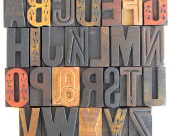 A to Z - Vintage Letterpress Wood Type Collection - VG09