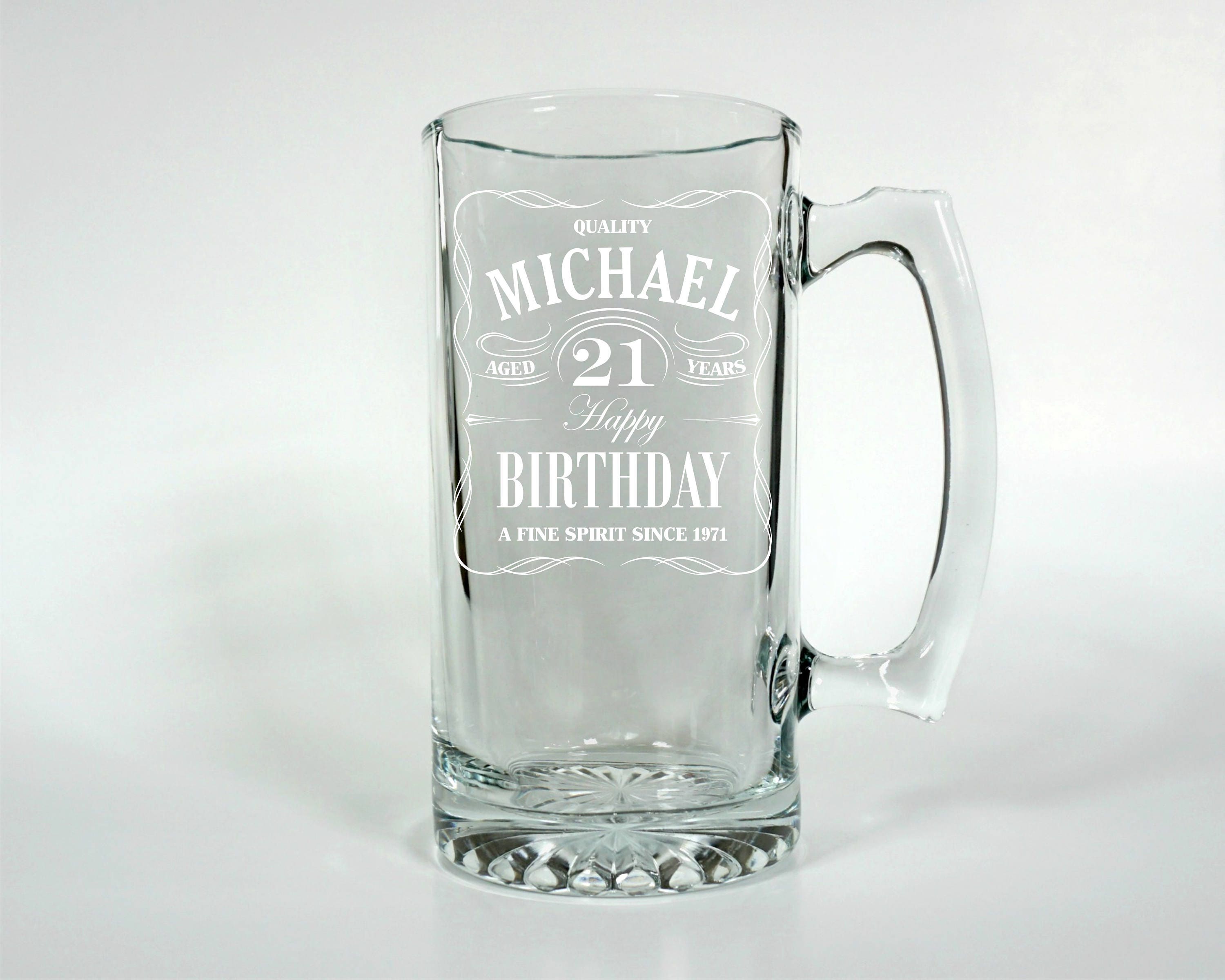 Custom Birthday Beer Mug Personalized Sport Mug Birthday