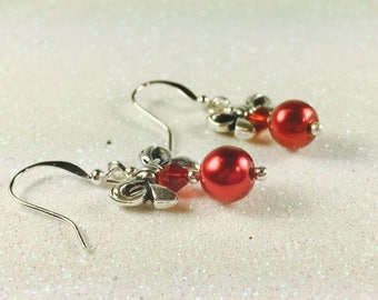 Red Swarovski Earrings Valentine earrings Valentine jewelry