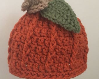 Crochet NEWBORN Pumpkin Hat Photography Prop
