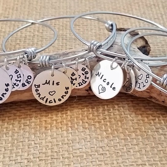 Personalized Leather and Pewter Key chain Custom Keychain