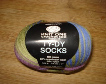 NWT Knit One Crochet Two Ty-Dy Sock Yarn – 1 Skein – #1508