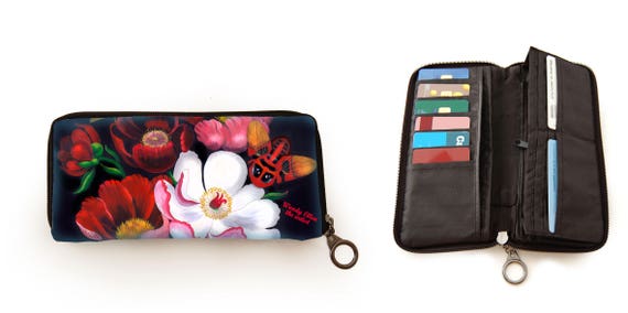 Retro wallet, vintage wallet, Glorious, gift for her, gift mom, Woody Ellen bag, valentine gift, christmas gift ideas, floral print wallet