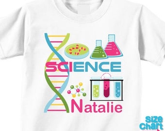 SALE Personalized Science Party T-shirt Bodysuit Girl Kids Little Scientists Science Experiments Lab Birthday Party Shirt
