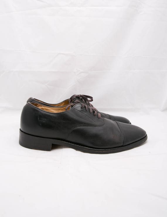 Leather Oxford Shoes Black Leather Shoes Vintage Black