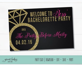 bachelorette lucky invitation patrick st glitter printable