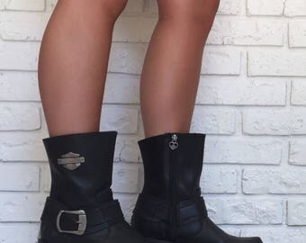 Women's Size 7.5 Black Ankle Boots EUR 38