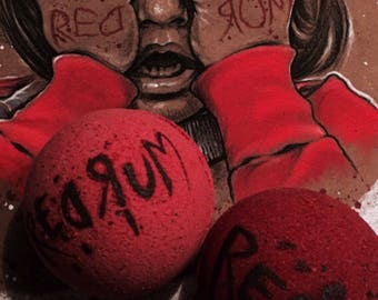 RedRum Shining inspired bath bomb