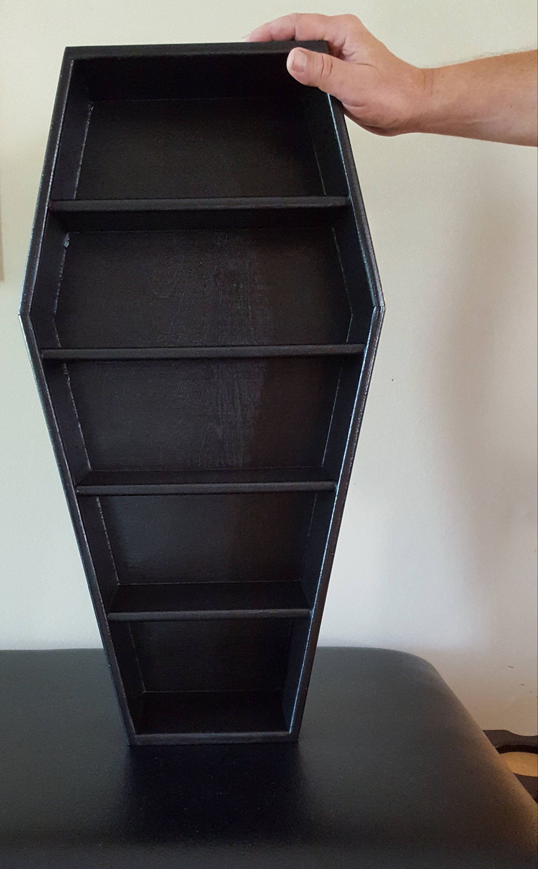 Larger Coffin shelves/ coffin display shelves/ stained coffin/