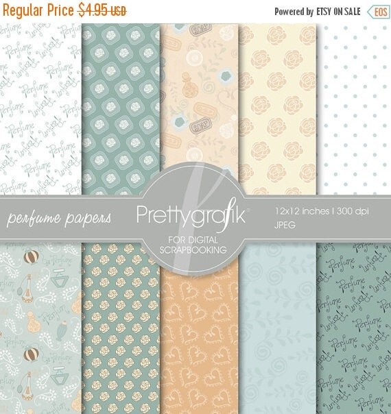 80% OFF SALE Perfume digital paper, commercial use, scrapbook papers, background - PS519 Il_570xn