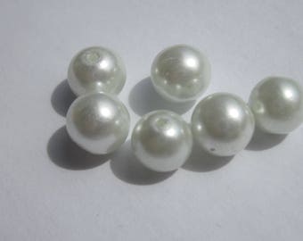 glass Pearl 8 mm - PV32 - 6 round beads